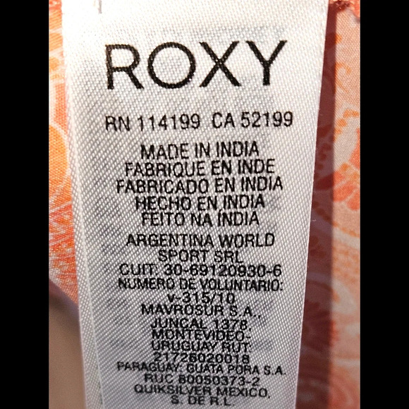 Roxy Tangerine Paisley- Medallion Print Mini Sundress Size Large - Picture 11 of 14